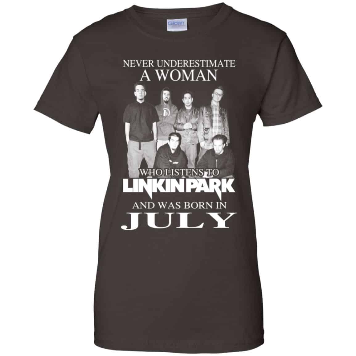 A Woman Who Listens To Linkin Park And Was Born In July T-Shirts, Hoodie, Tank