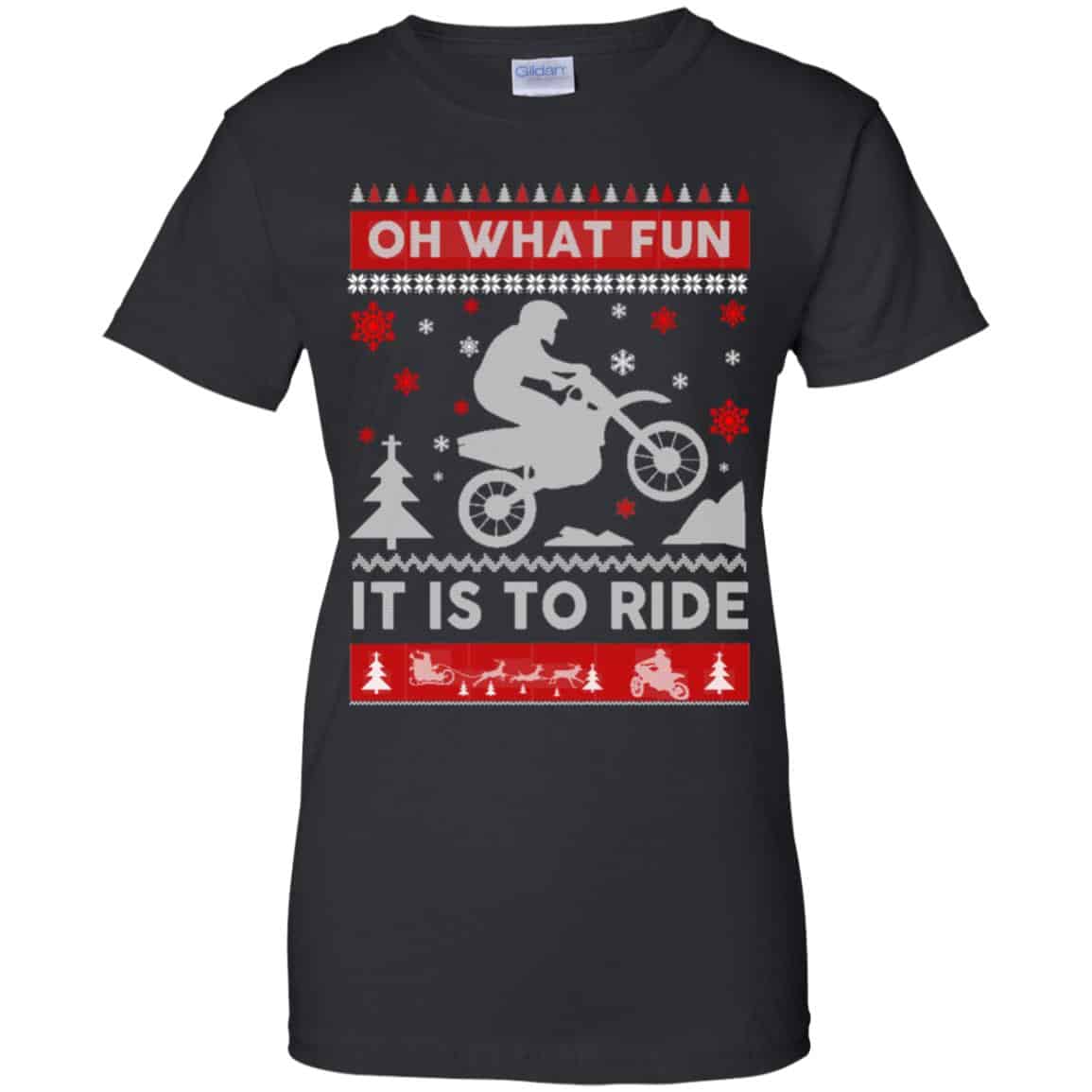 Motocross Sweater Christmas Oh What Fun It Is To Ride T-Shirts, Hoodie, Sweater