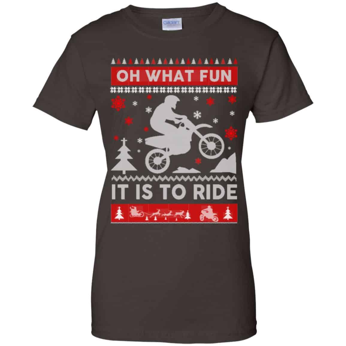Motocross Sweater Christmas Oh What Fun It Is To Ride T-Shirts, Hoodie, Sweater
