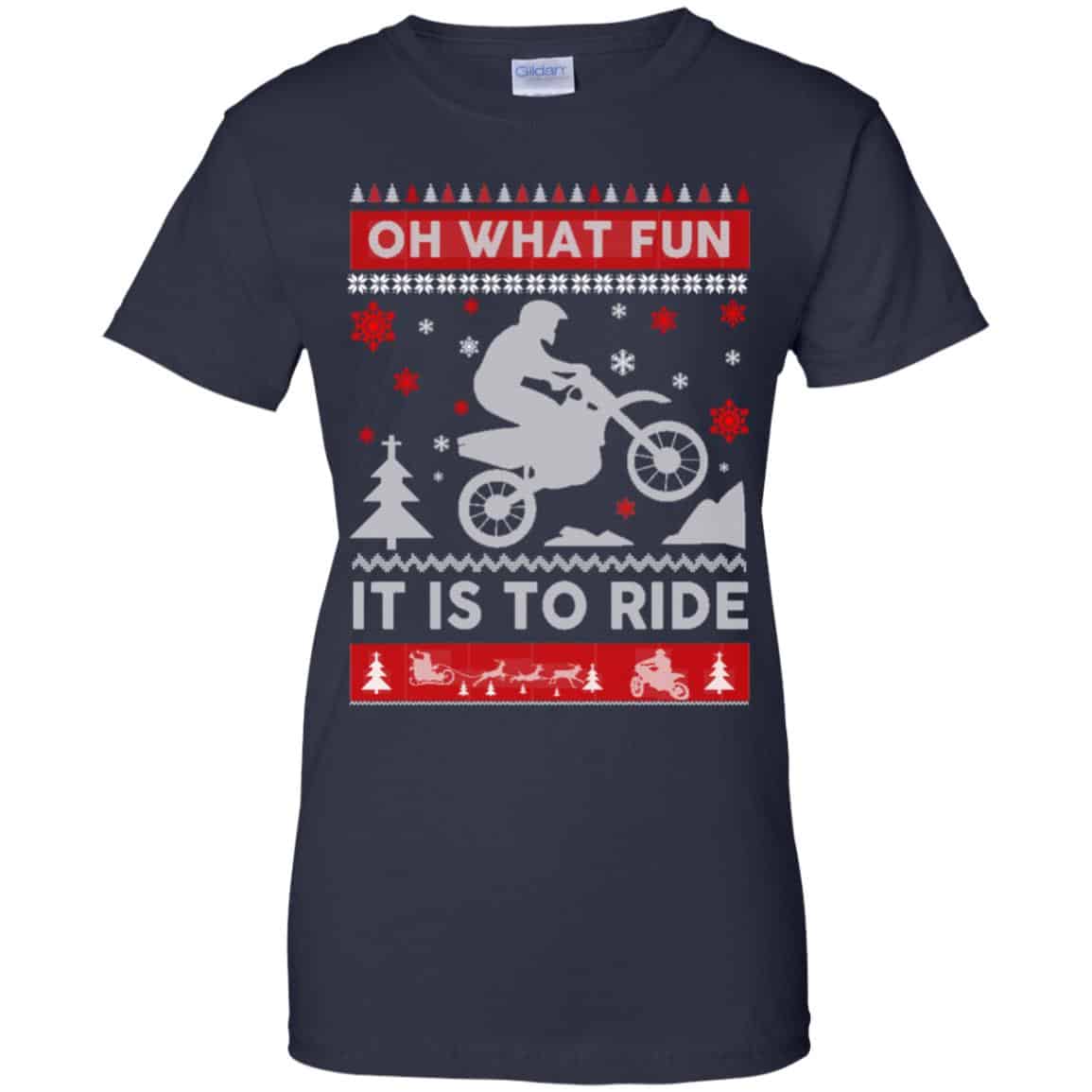Motocross Sweater Christmas Oh What Fun It Is To Ride T-Shirts, Hoodie, Sweater