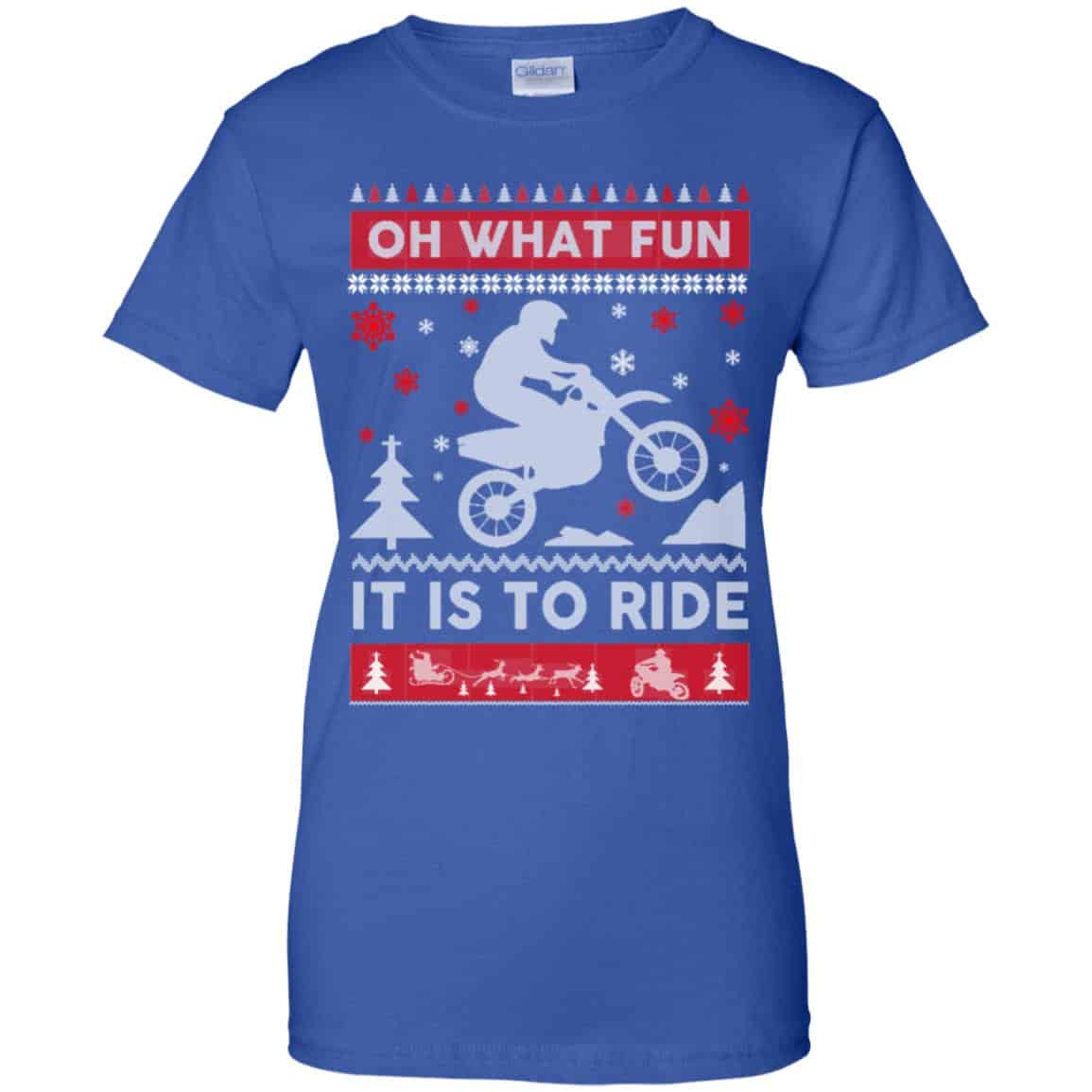 Motocross Sweater Christmas Oh What Fun It Is To Ride T-Shirts, Hoodie, Sweater