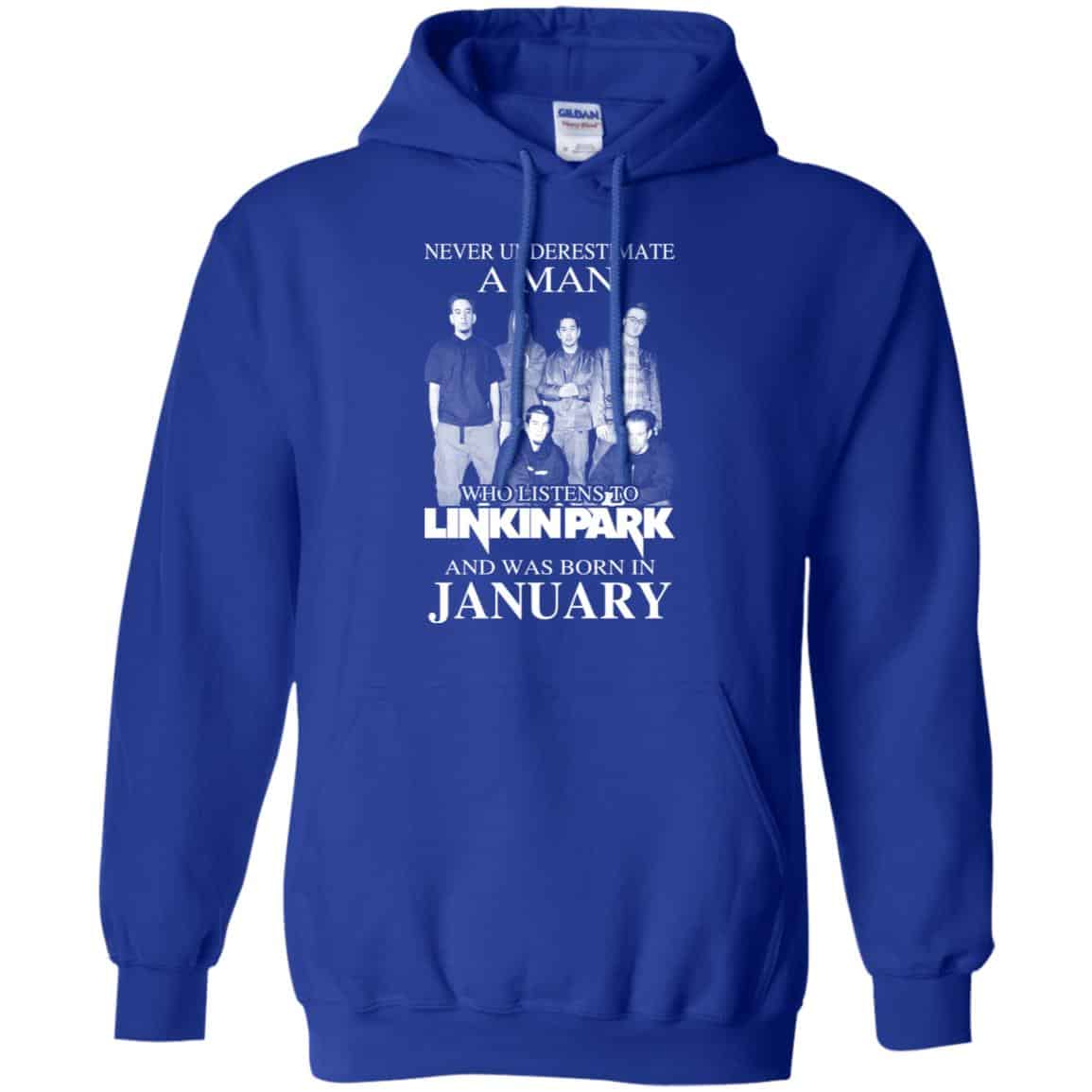 A Man Who Listens To Linkin Park And Was Born In January T-Shirts, Hoodie, Tank