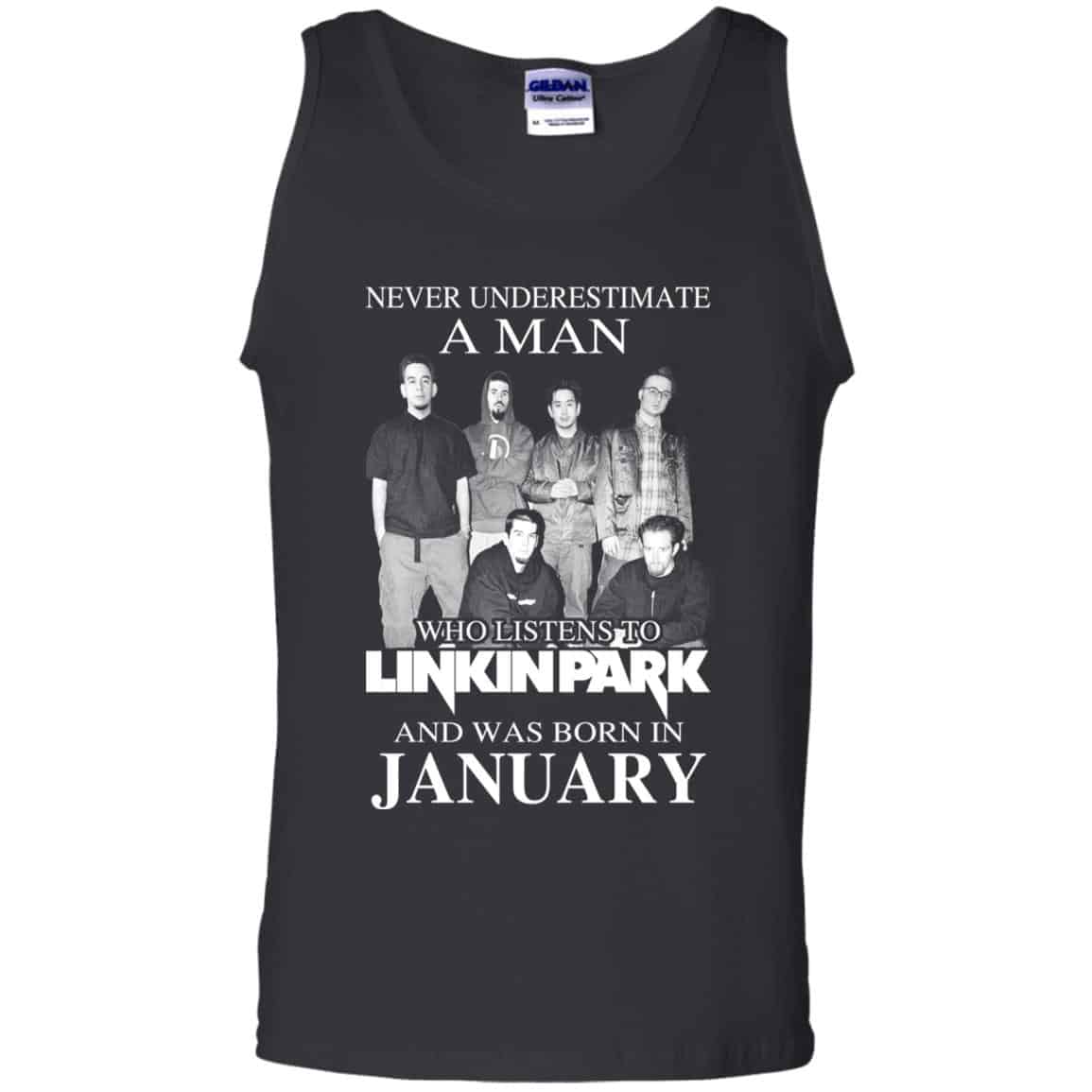 A Man Who Listens To Linkin Park And Was Born In January T-Shirts, Hoodie, Tank