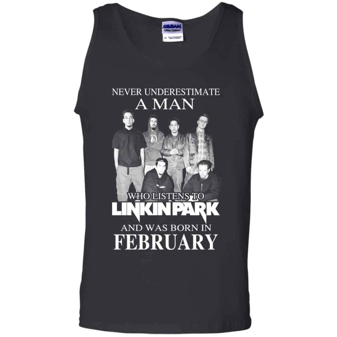 A Man Who Listens To Linkin Park And Was Born In February T-Shirts, Hoodie, Tank