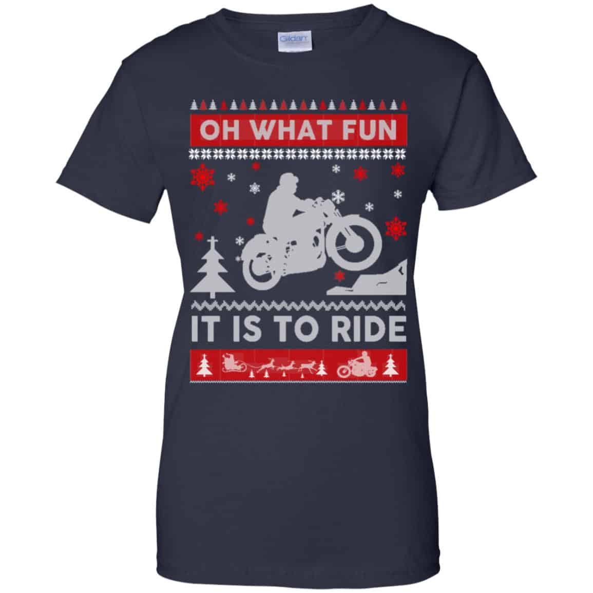 Motorcycle Sweater Christmas Oh What Fun It Is To Ride T-Shirts, Hoodie, Sweater