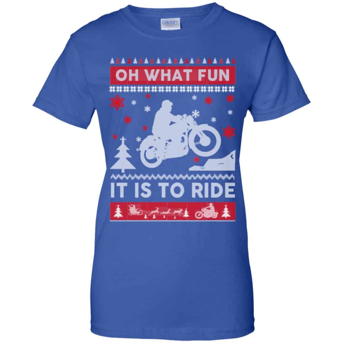 Motorcycle Sweater Christmas Oh What Fun It Is To Ride T-Shirts, Hoodie, Sweater