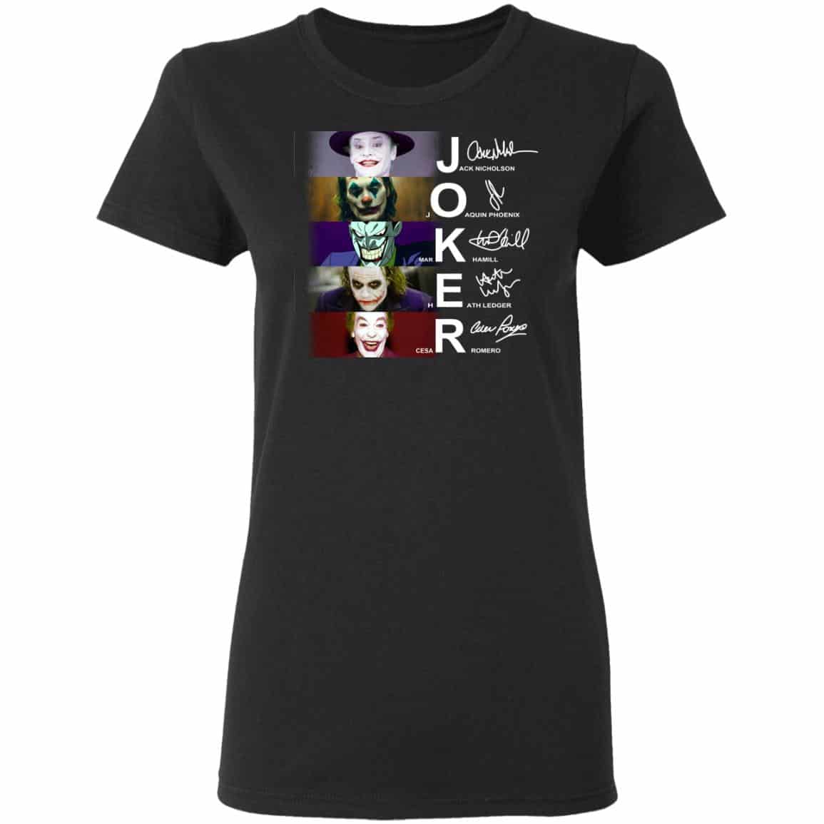 Joker Jack Nicholson Joaquin Phoenix Mark Hamill Heath Ledger Cesar Romero Shirt, Hoodie, Tank