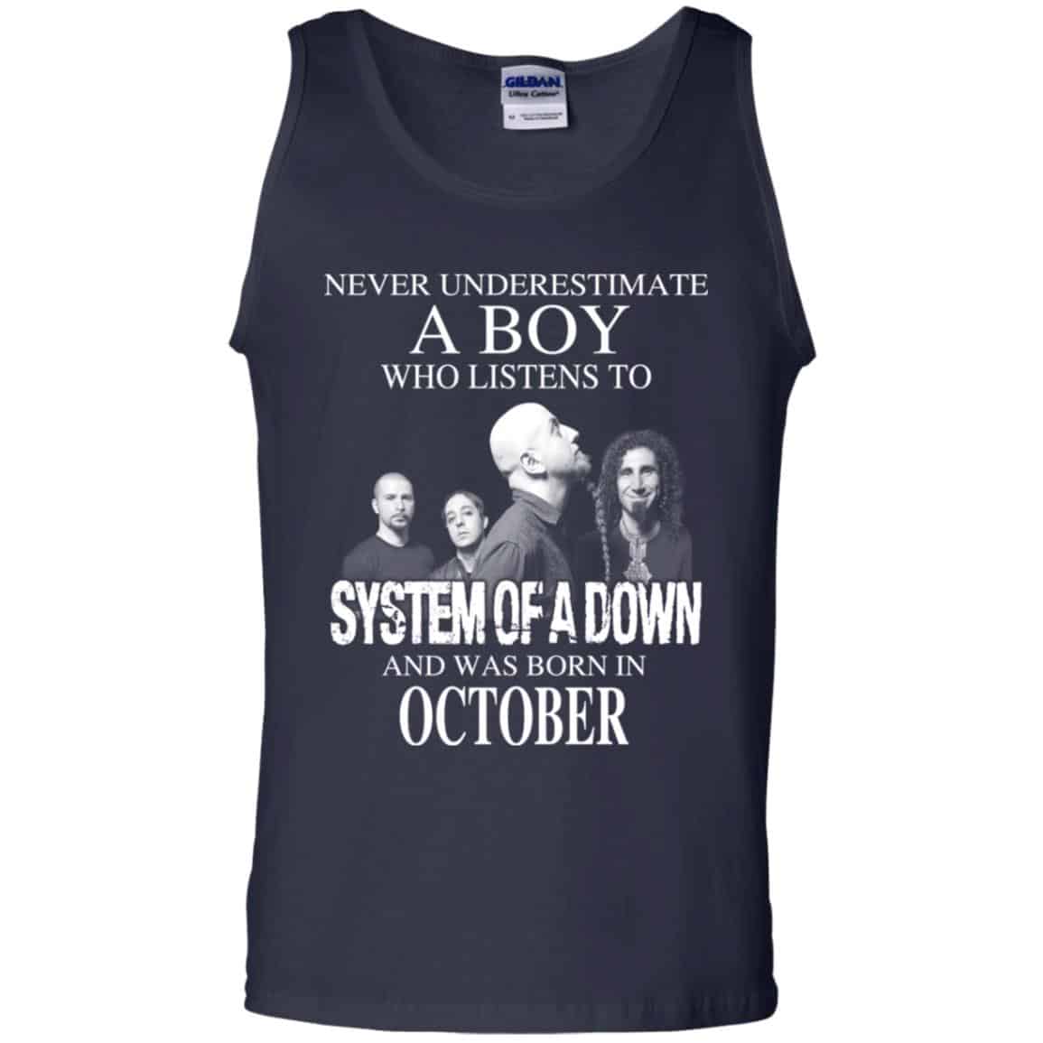 A Boy Who Listens To System Of A Down And Was Born In October T-Shirts, Hoodie, Tank