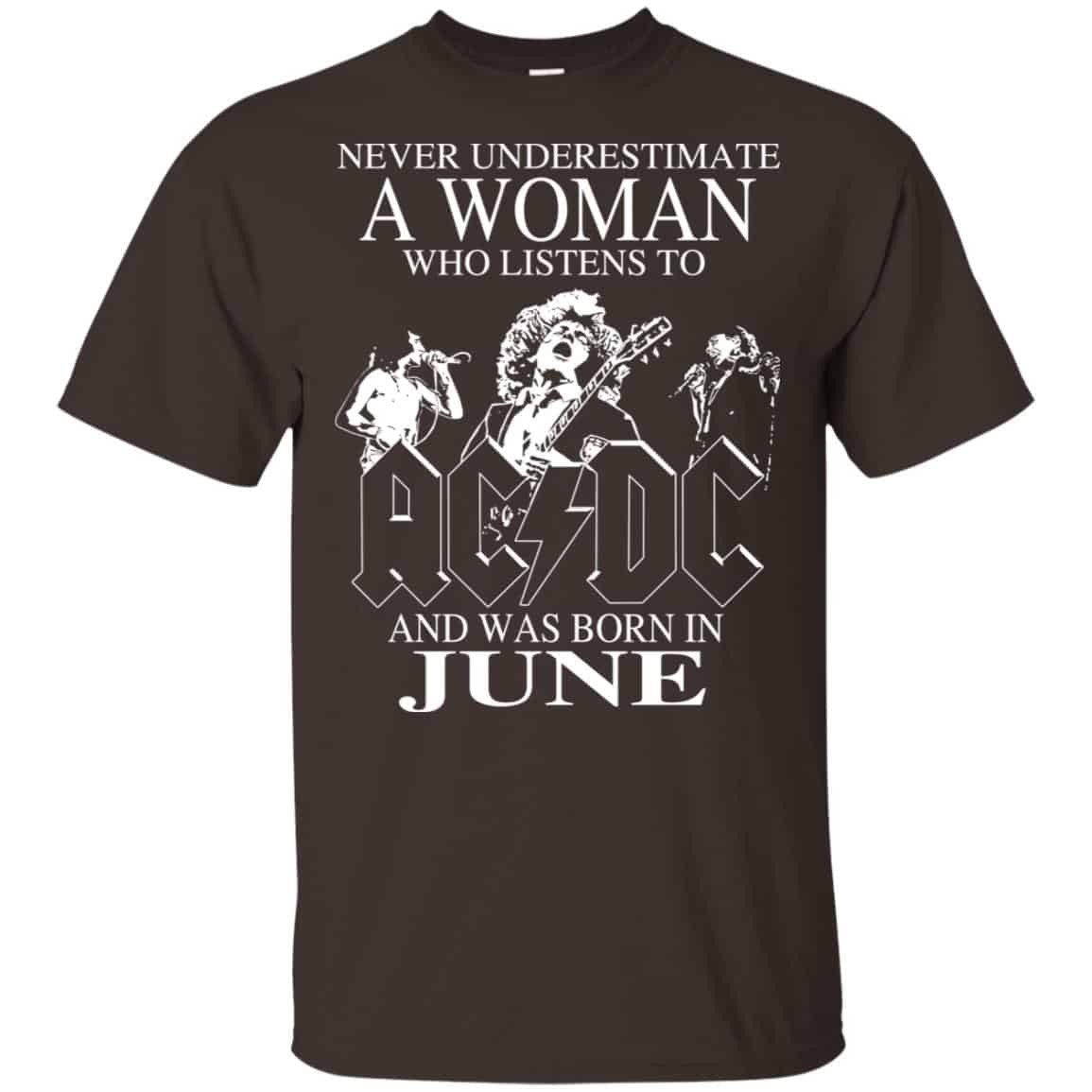 A Woman Who Listens To AC DC And Was Born In June T-Shirts, Hoodie, Tank