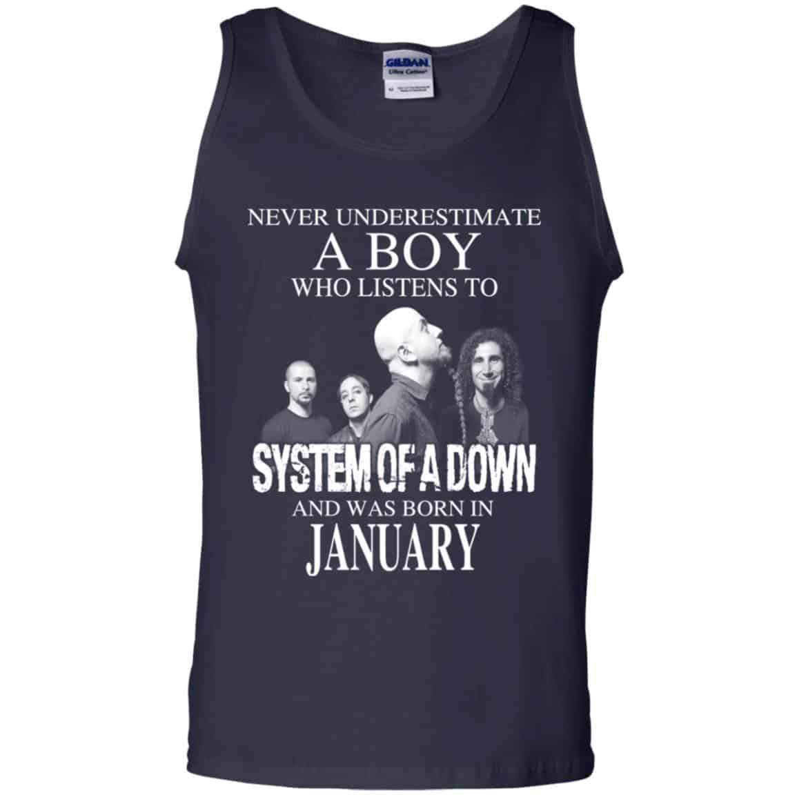 A Boy Who Listens To System Of A Down And Was Born In January T-Shirts, Hoodie, Tank