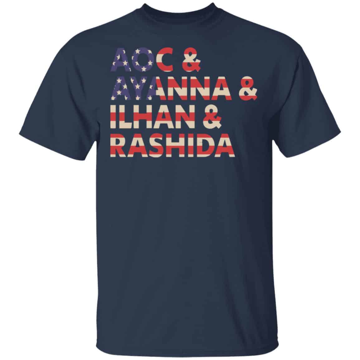 Aoc Ayanna Ilhan Rashida American Flag Shirt, Hoodie, Tank