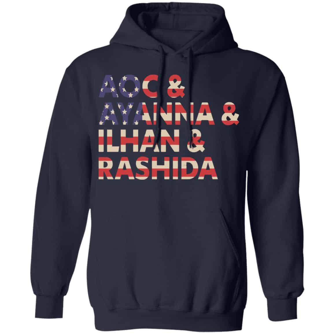 Aoc Ayanna Ilhan Rashida American Flag Shirt, Hoodie, Tank