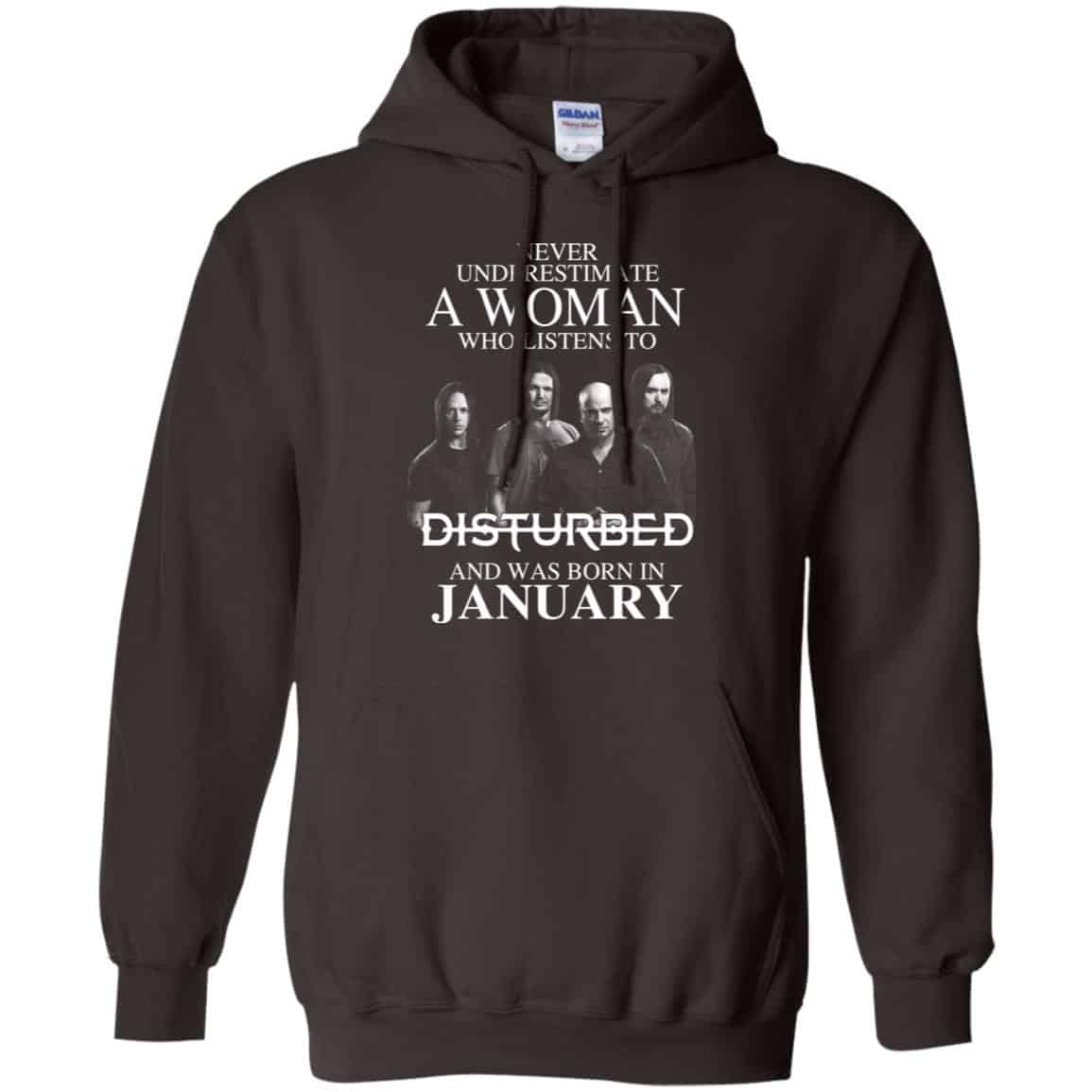 A Woman Who Listens To Disturbed And Was Born In January T-Shirts, Hoodie, Tank