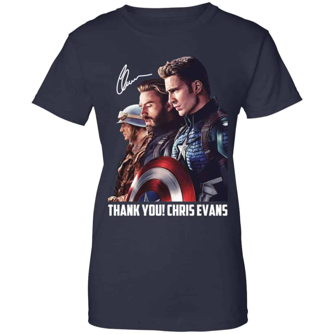 Captain America Thank You Chris Evans Signature Shirt, Hoodie, Tank