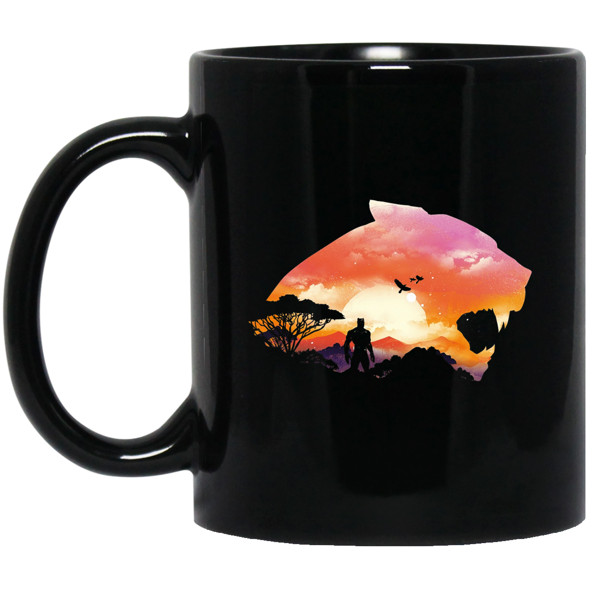 Wakanda Sunset Black Mug