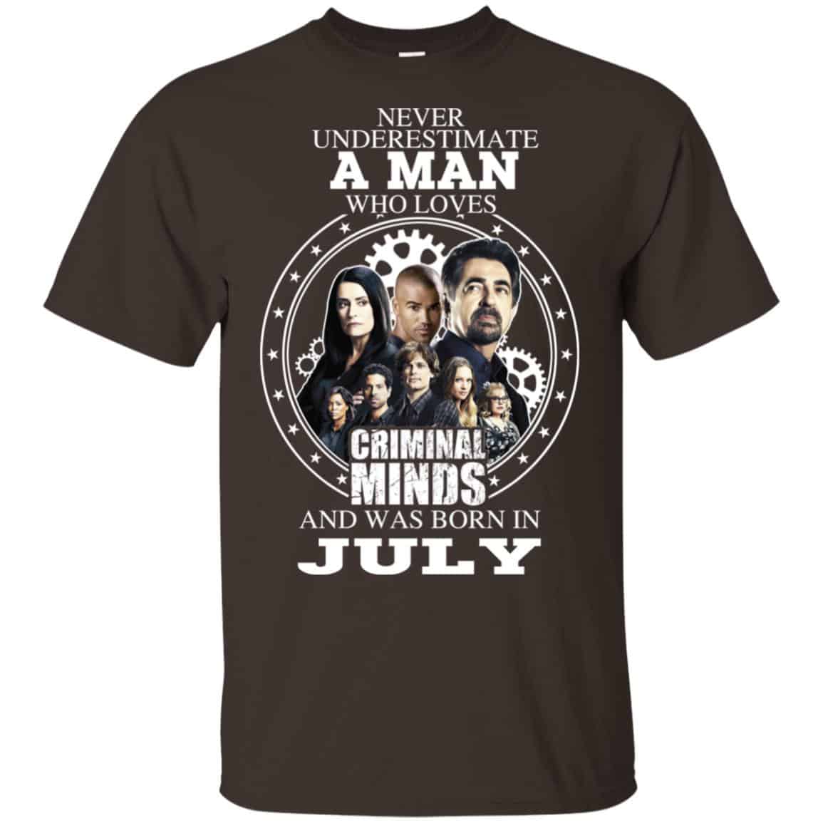 A Man Who Loves Criminal Minds And Was Born In July T-Shirts, Hoodie, Tank