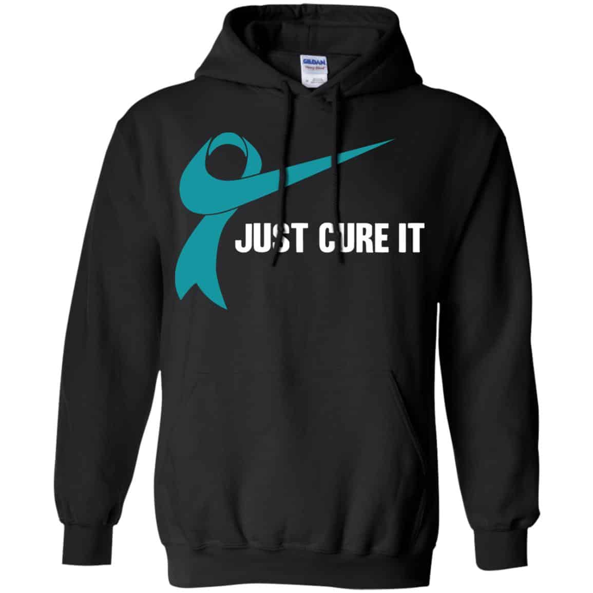 Just Cure It Teal Awareness Ribbon T-Shirts, Hoodie, Tank