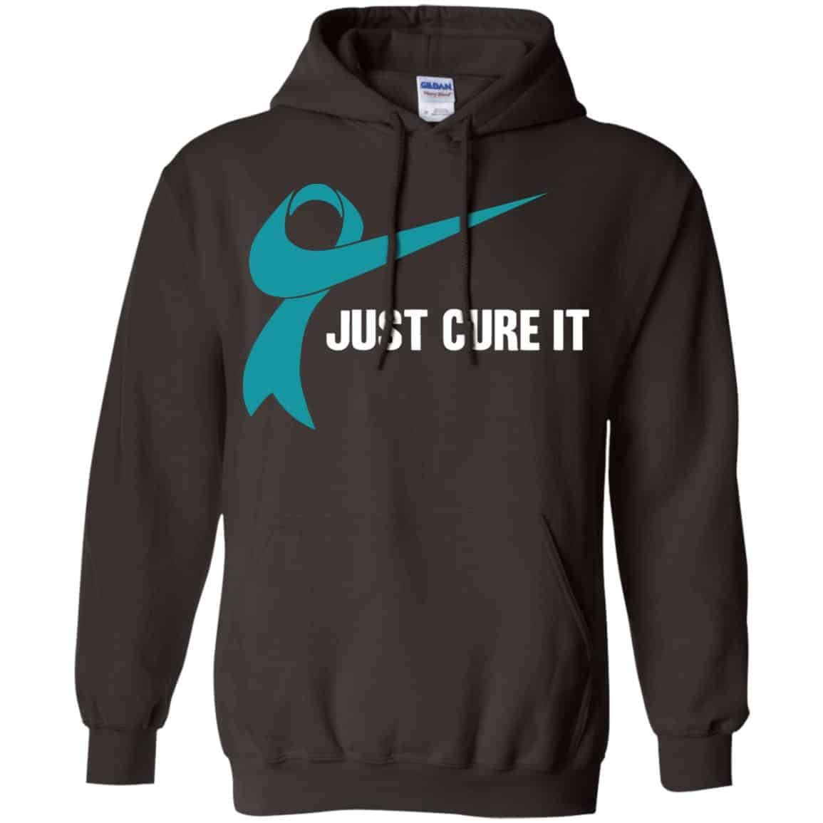 Just Cure It Teal Awareness Ribbon T-Shirts, Hoodie, Tank
