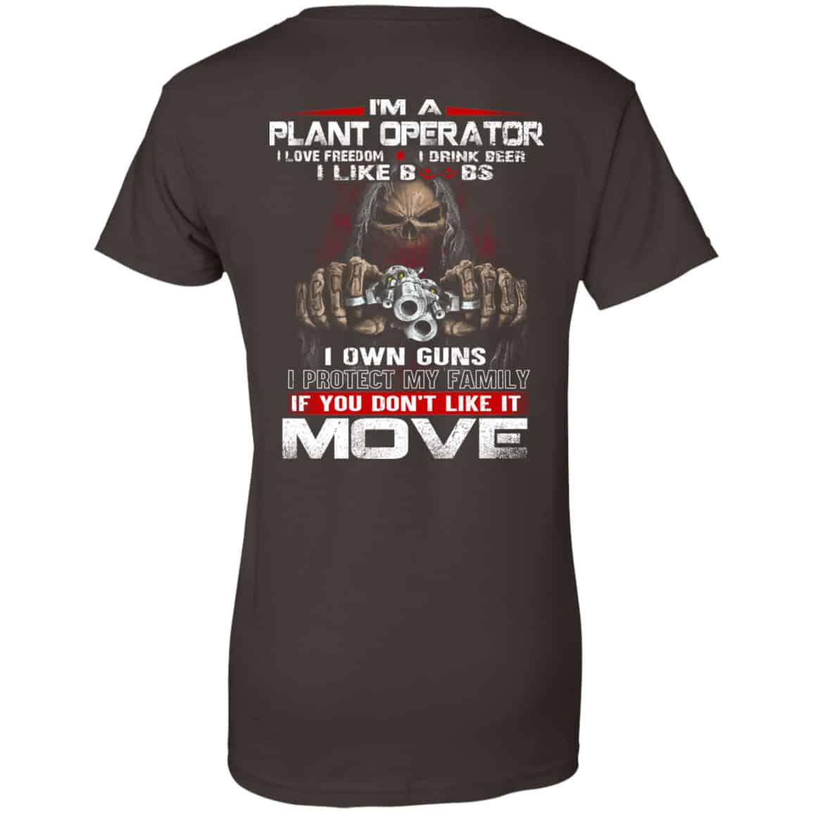 I’m A Plant Operator I Love Freedom I Drink Beer I Like Boobs I Own Guns Shirt, Hoodie, Tank