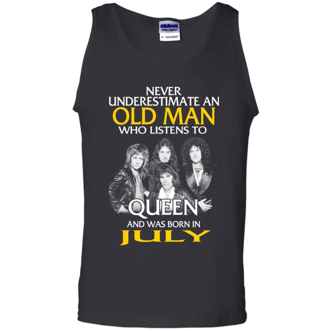 An Old Man Who Listens To Queen And Was Born In July T-Shirts, Hoodie, Tank