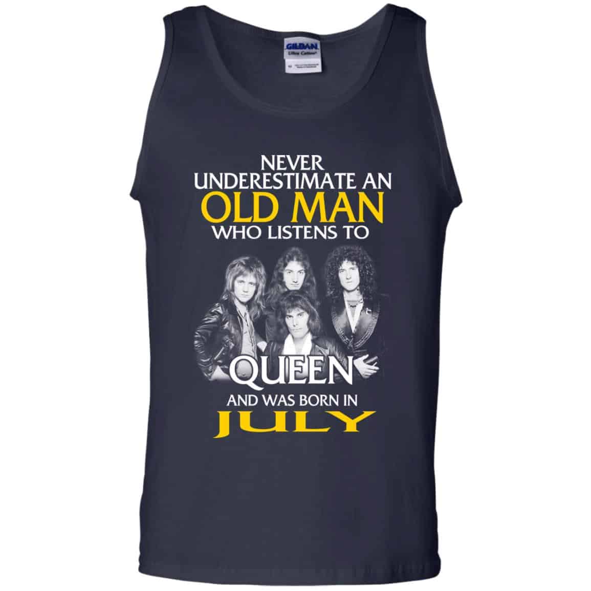 An Old Man Who Listens To Queen And Was Born In July T-Shirts, Hoodie, Tank