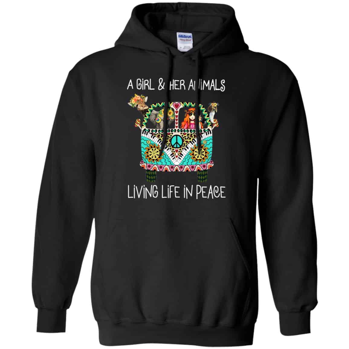 A Girl And Her Animals Living Life In Peace T-Shirts, Hoodie, Tank