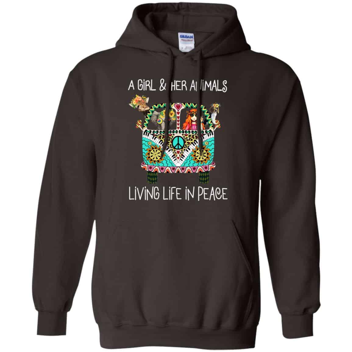 A Girl And Her Animals Living Life In Peace T-Shirts, Hoodie, Tank