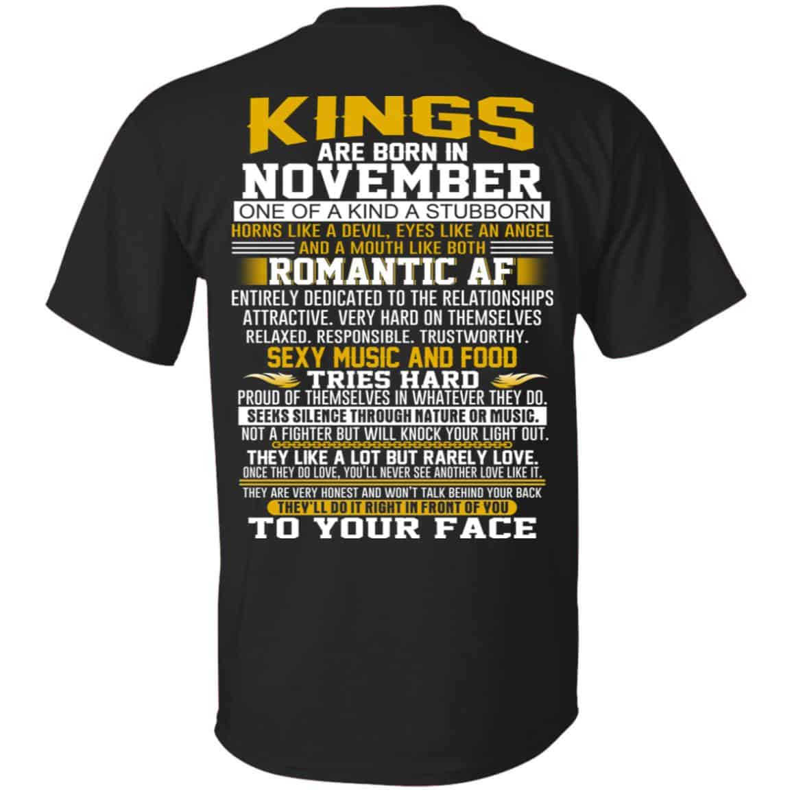 Kings Are Born In November One Of A Kind A Stubborn T-Shirts, Hoodie, Tank