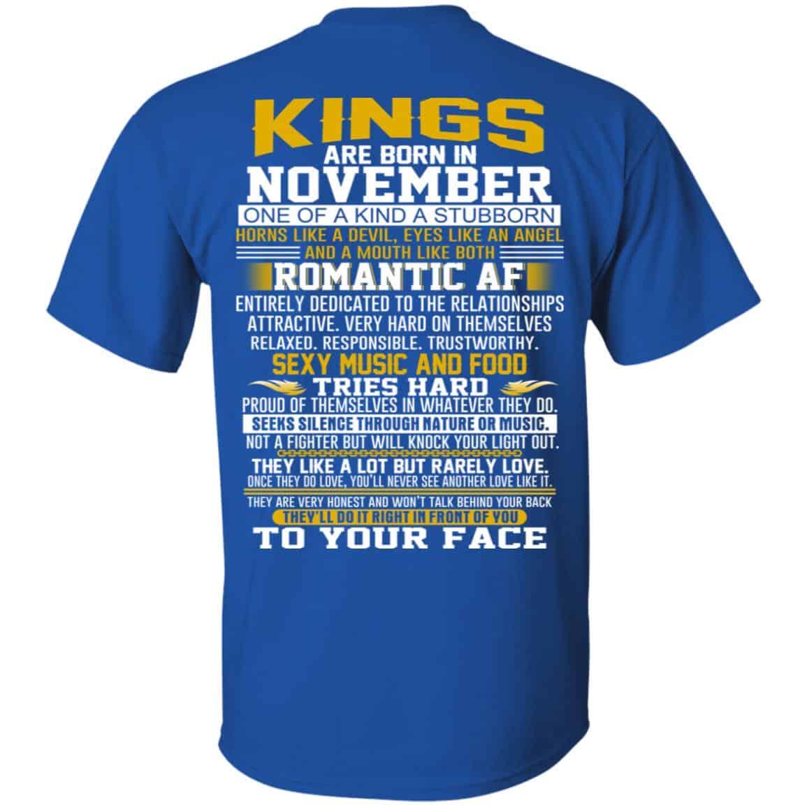 Kings Are Born In November One Of A Kind A Stubborn T-Shirts, Hoodie, Tank