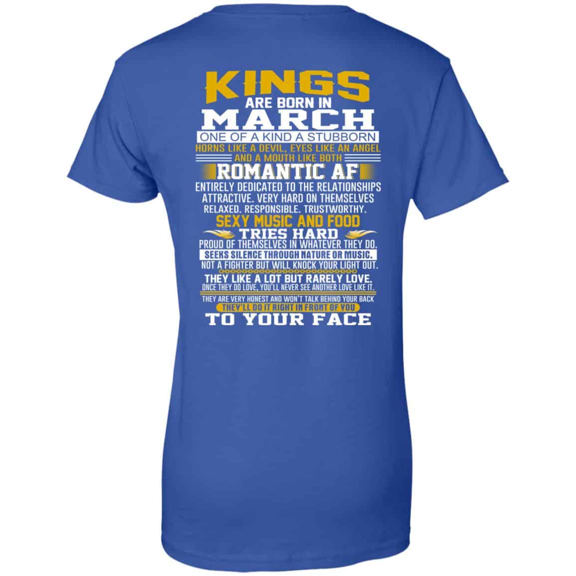Kings Are Born In March One Of A Kind A Stubborn T-Shirts, Hoodie, Tank