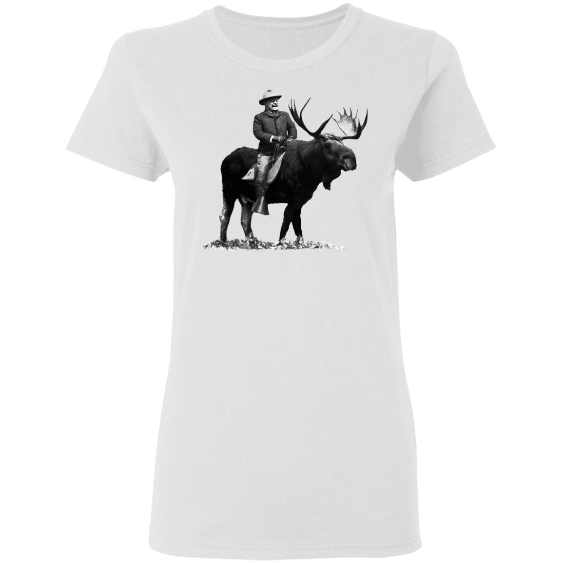 Teddy Roosevelt Riding A Bull Moose Shirt, Hoodie, Tank