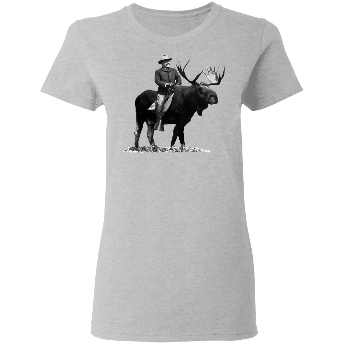 Teddy Roosevelt Riding A Bull Moose Shirt, Hoodie, Tank