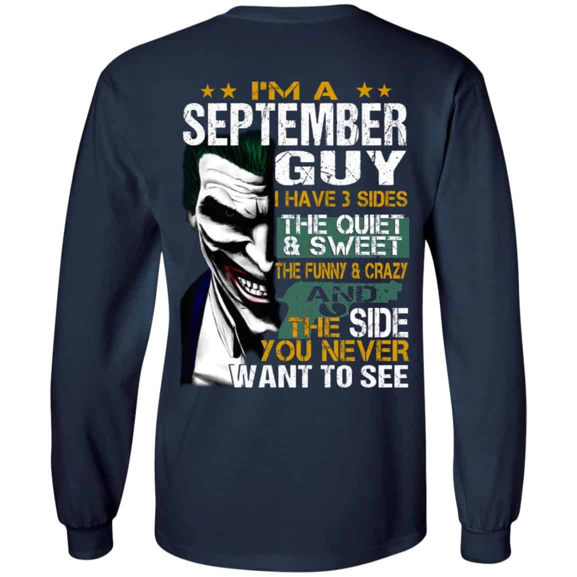 Joker September Guy Have 3 Sides The Quiet And Sweet Shirt, Hoodie, Tank