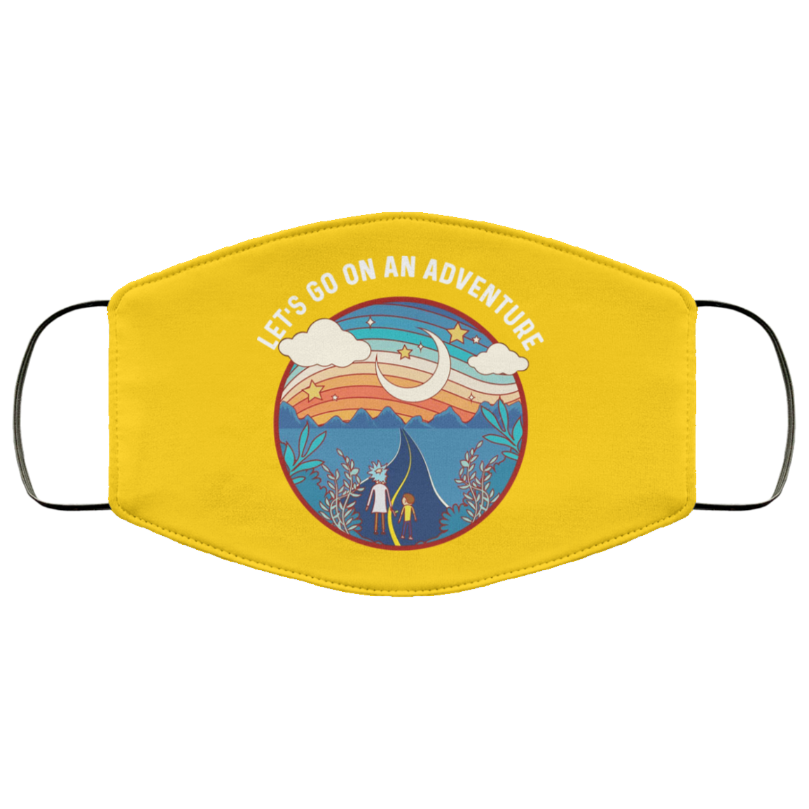 Rick And Morty Let’s Go On An Adventure Face Mask