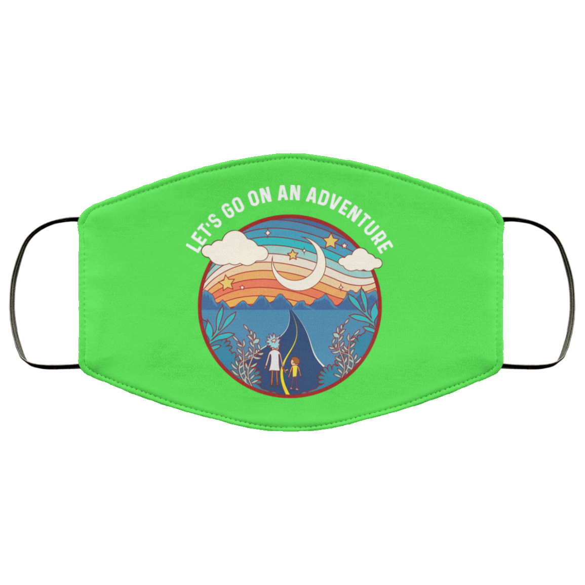 Rick And Morty Let’s Go On An Adventure Face Mask