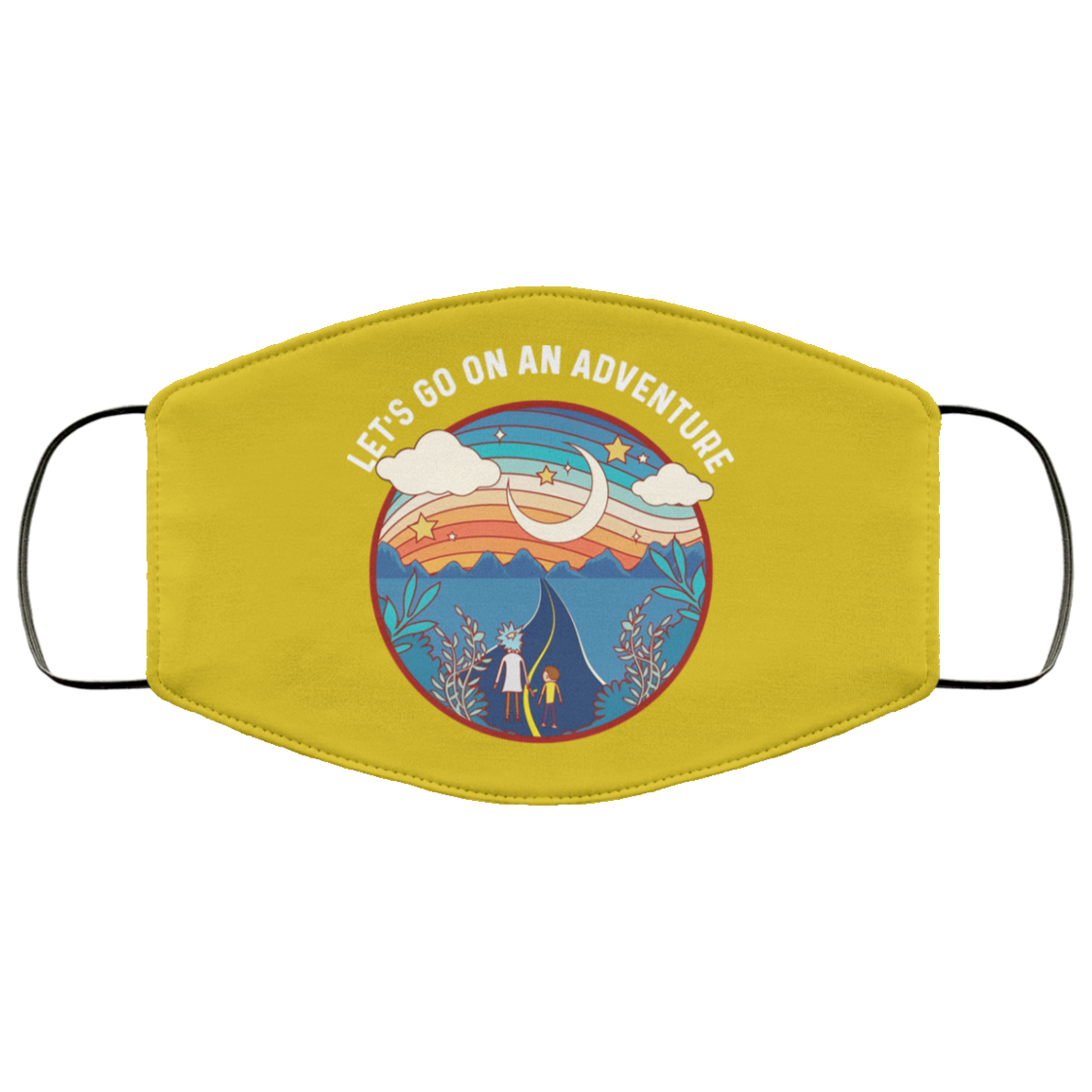 Rick And Morty Let’s Go On An Adventure Face Mask