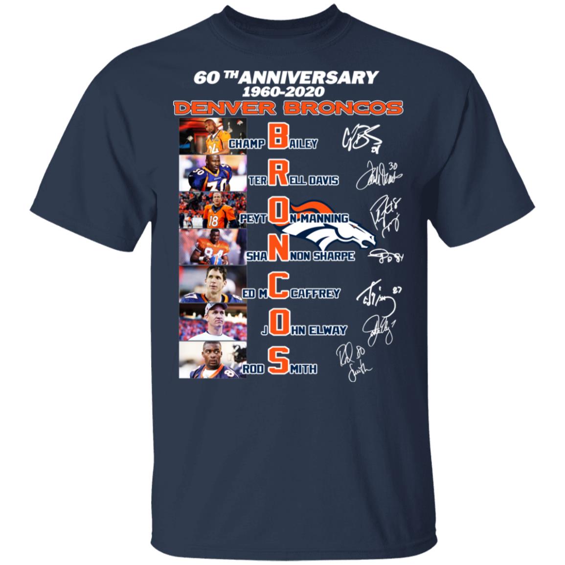 60th Anniversary Denver Broncos 1960 2020 Shirt, Hoodie, Tank