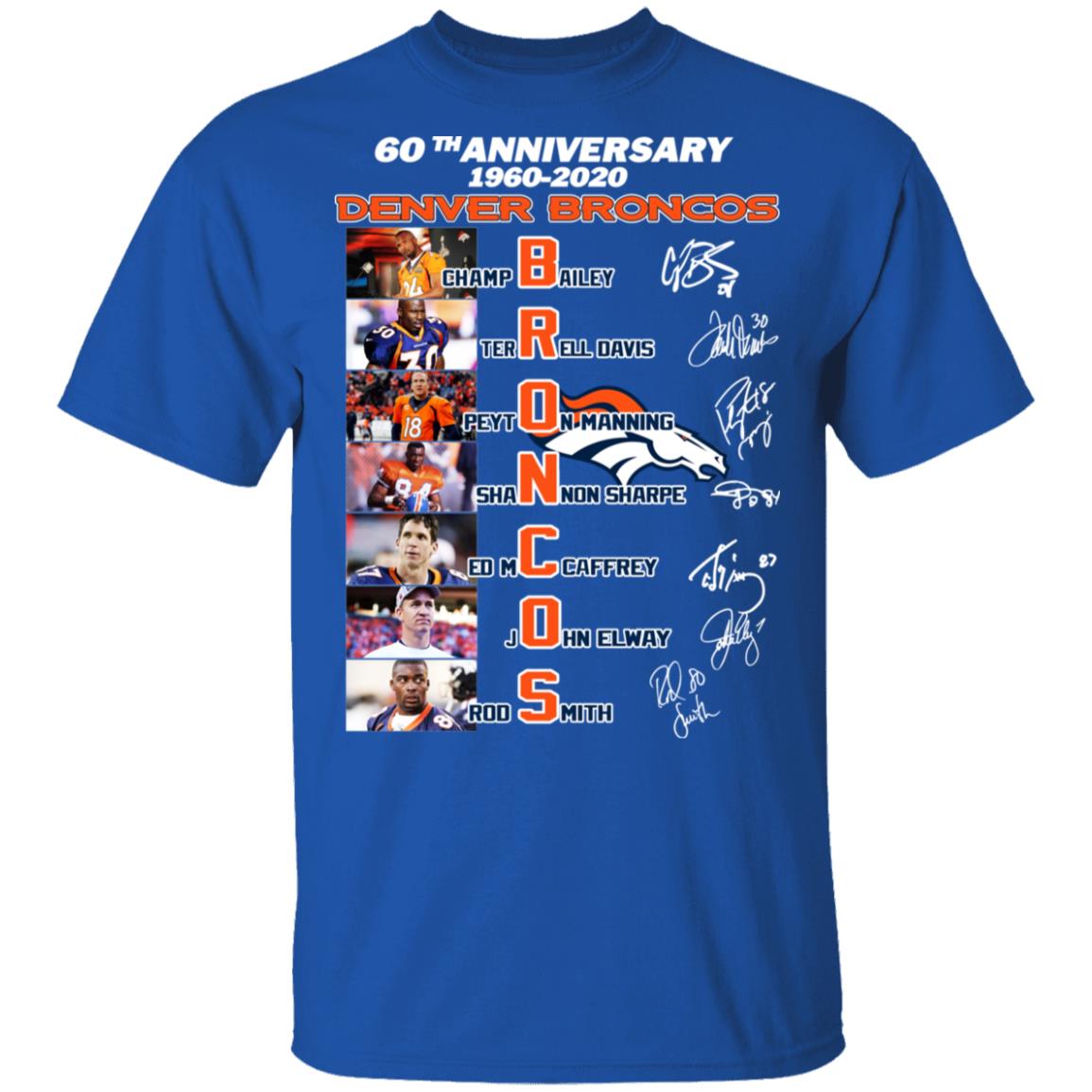 60th Anniversary Denver Broncos 1960 2020 Shirt, Hoodie, Tank