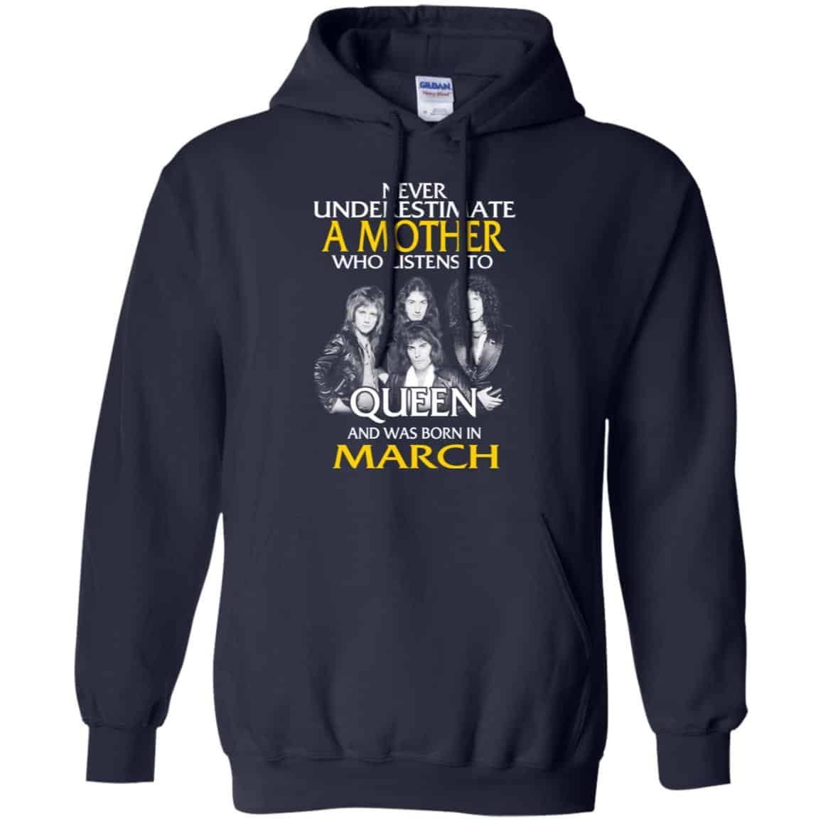 A Mother Who Listens To Queen And Was Born In March T-Shirts, Hoodie, Tank