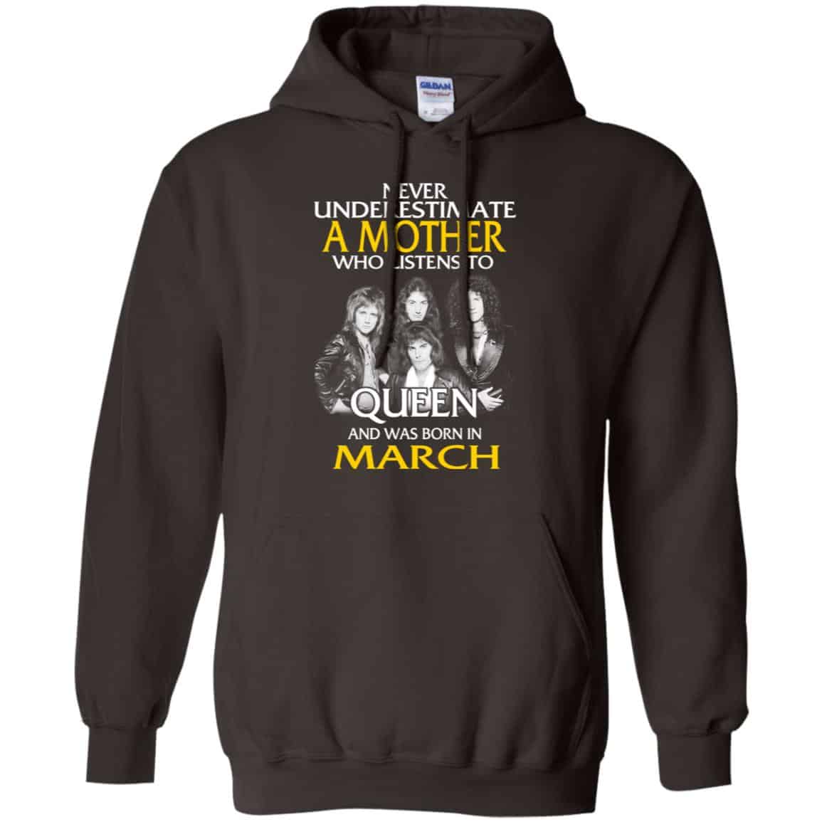 A Mother Who Listens To Queen And Was Born In March T-Shirts, Hoodie, Tank