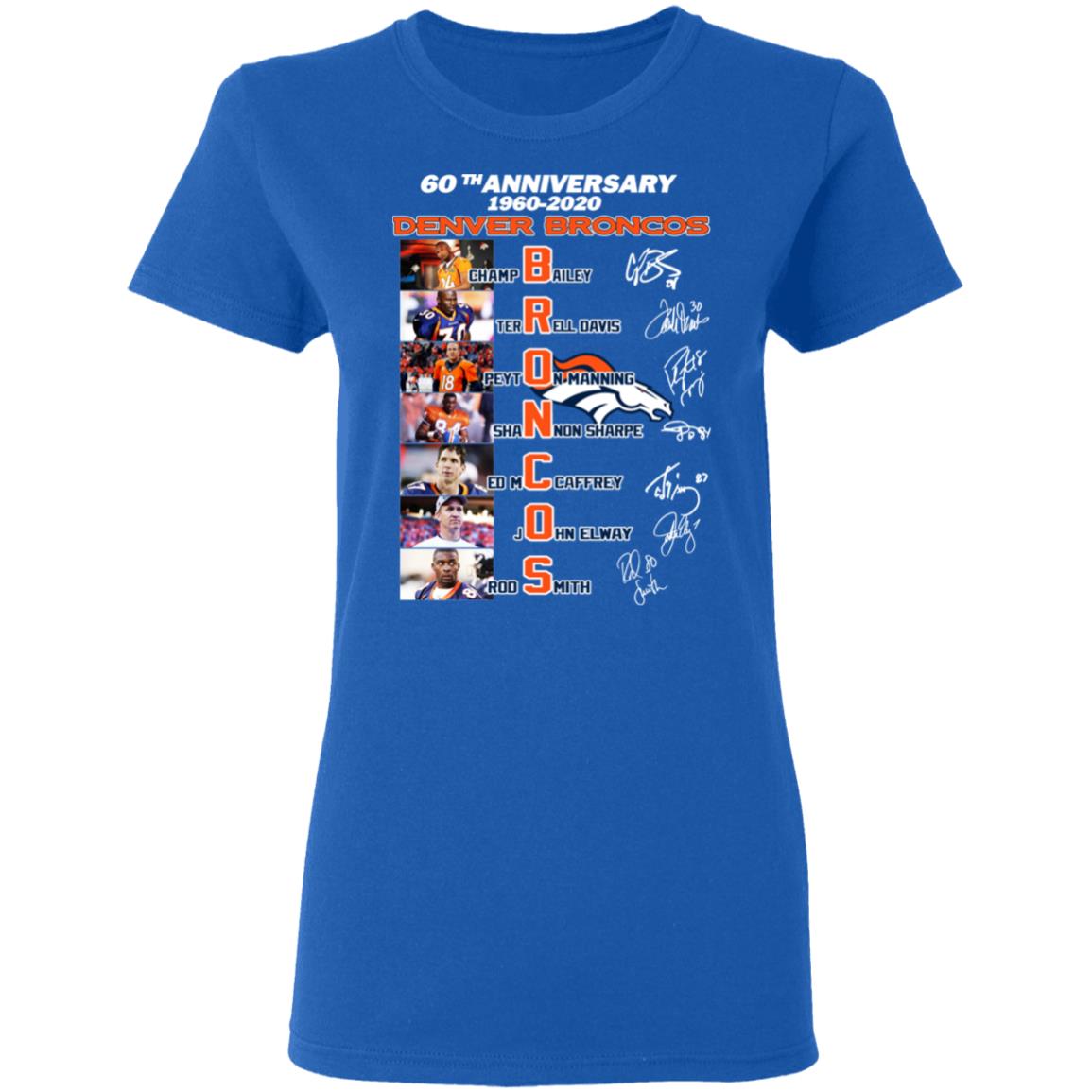 60th Anniversary Denver Broncos 1960 2020 Shirt, Hoodie, Tank