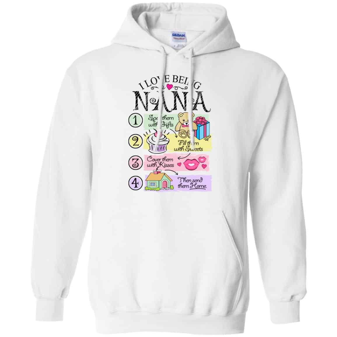 I Love Being Nana Spoil Them With Gifts Fill Them With Sweets T-Shirts, Hoodie, Tank
