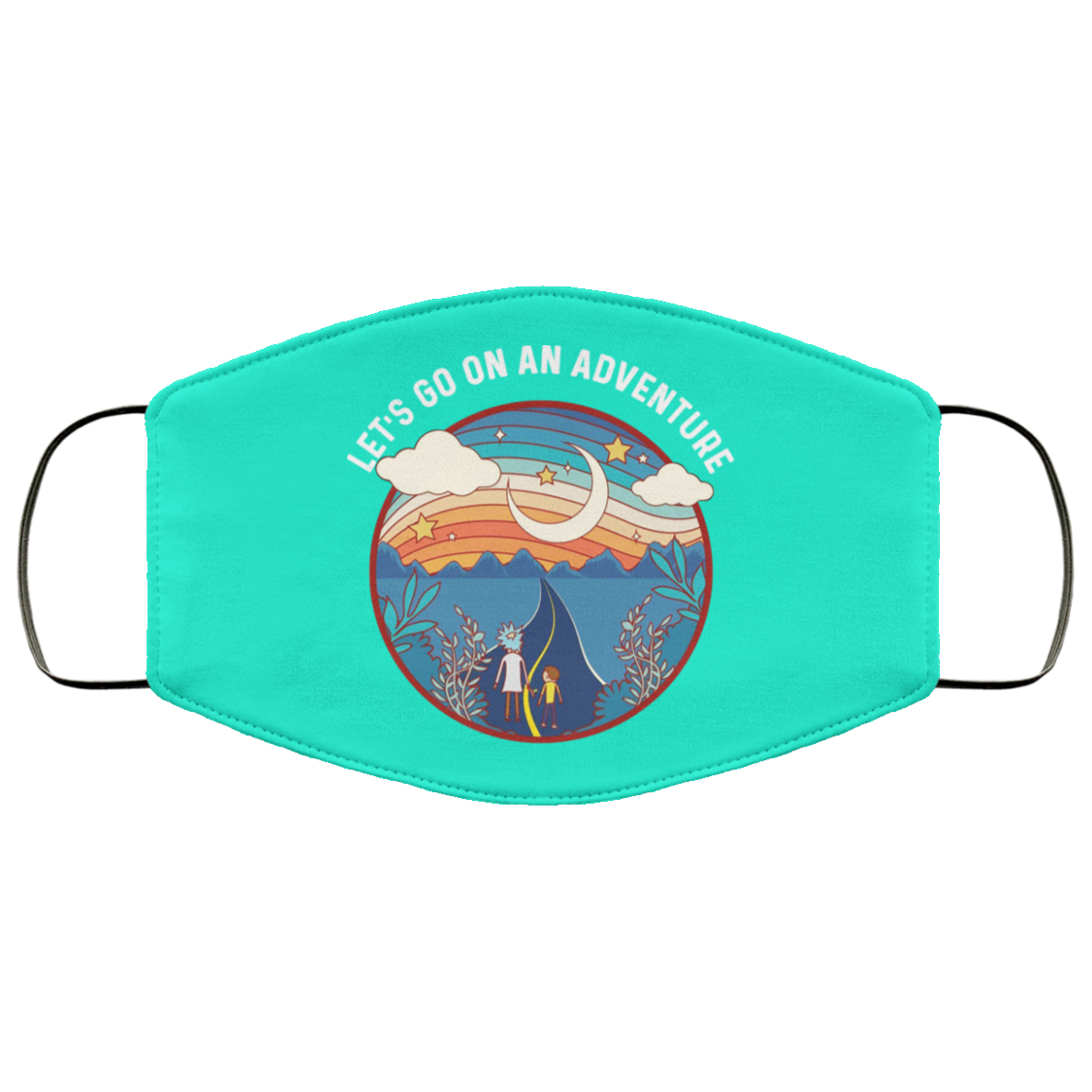Rick And Morty Let’s Go On An Adventure Face Mask