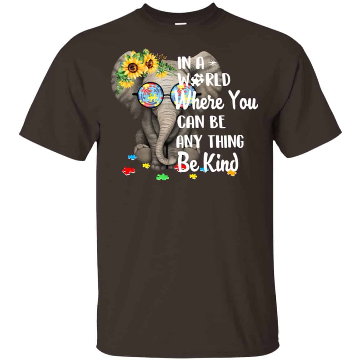 Autism: In A World Where You Can Be Anything Be Kind T-Shirts, Hoodie, Tank