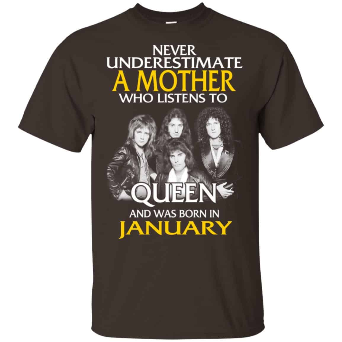 A Mother Who Listens To Queen And Was Born In January T-Shirts, Hoodie, Tank