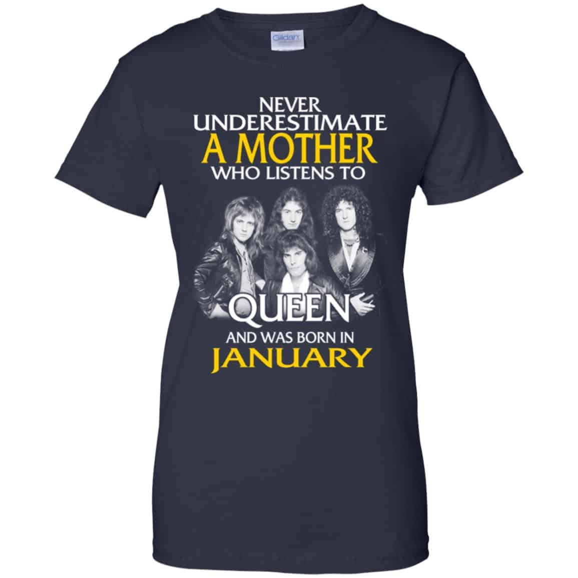 A Mother Who Listens To Queen And Was Born In January T-Shirts, Hoodie, Tank
