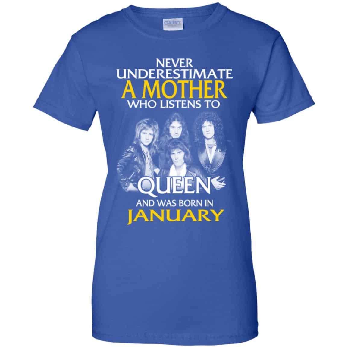 A Mother Who Listens To Queen And Was Born In January T-Shirts, Hoodie, Tank