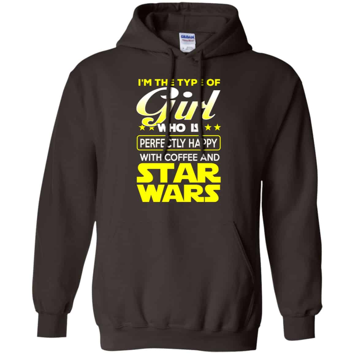 I’m The Type Of Girl Who Is Perfectly Happy With Coffee And Star Wars Shirt, Hoodie, Tank