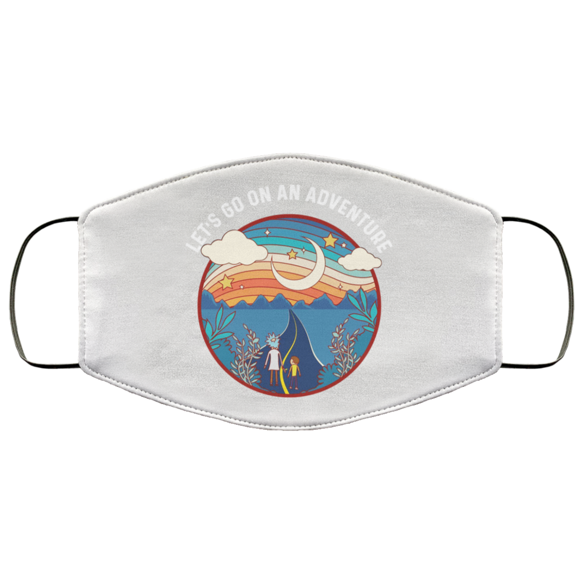 Rick And Morty Let’s Go On An Adventure Face Mask