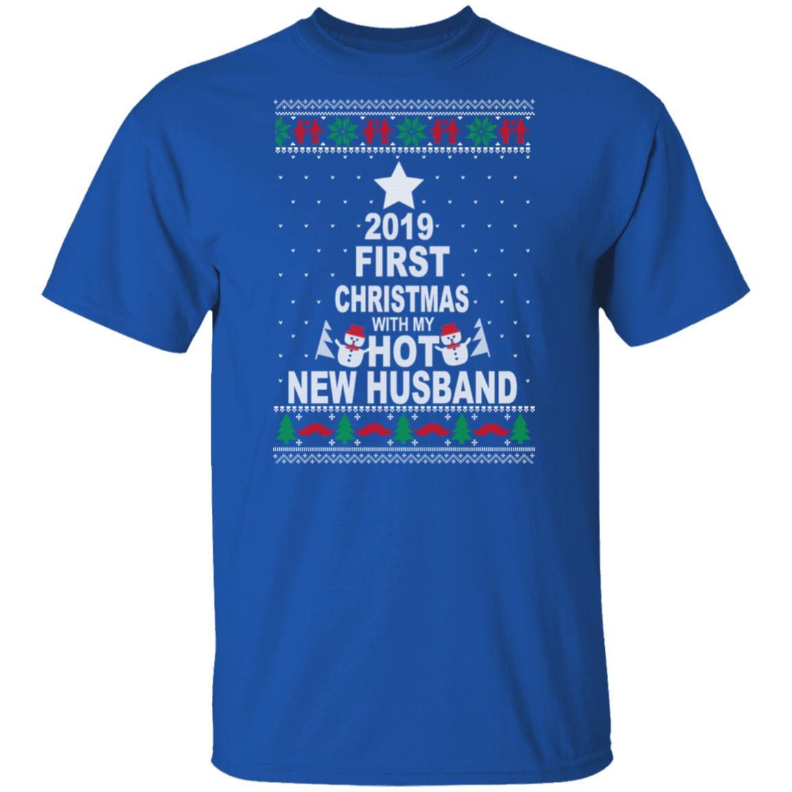 2019 First Christmas With My Hot New Husband Shirt, Hoodie, Tank